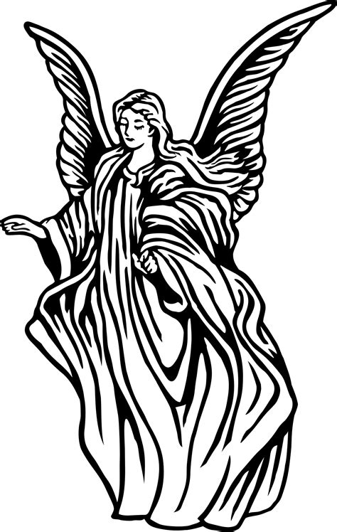 angel black and white images|black angel clip art.